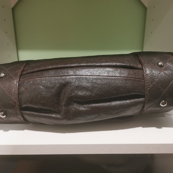 100% Authentic Chanel Grazed Caviar Pocket In The City Shoulder Bag  Brown - Picture 5 of 16